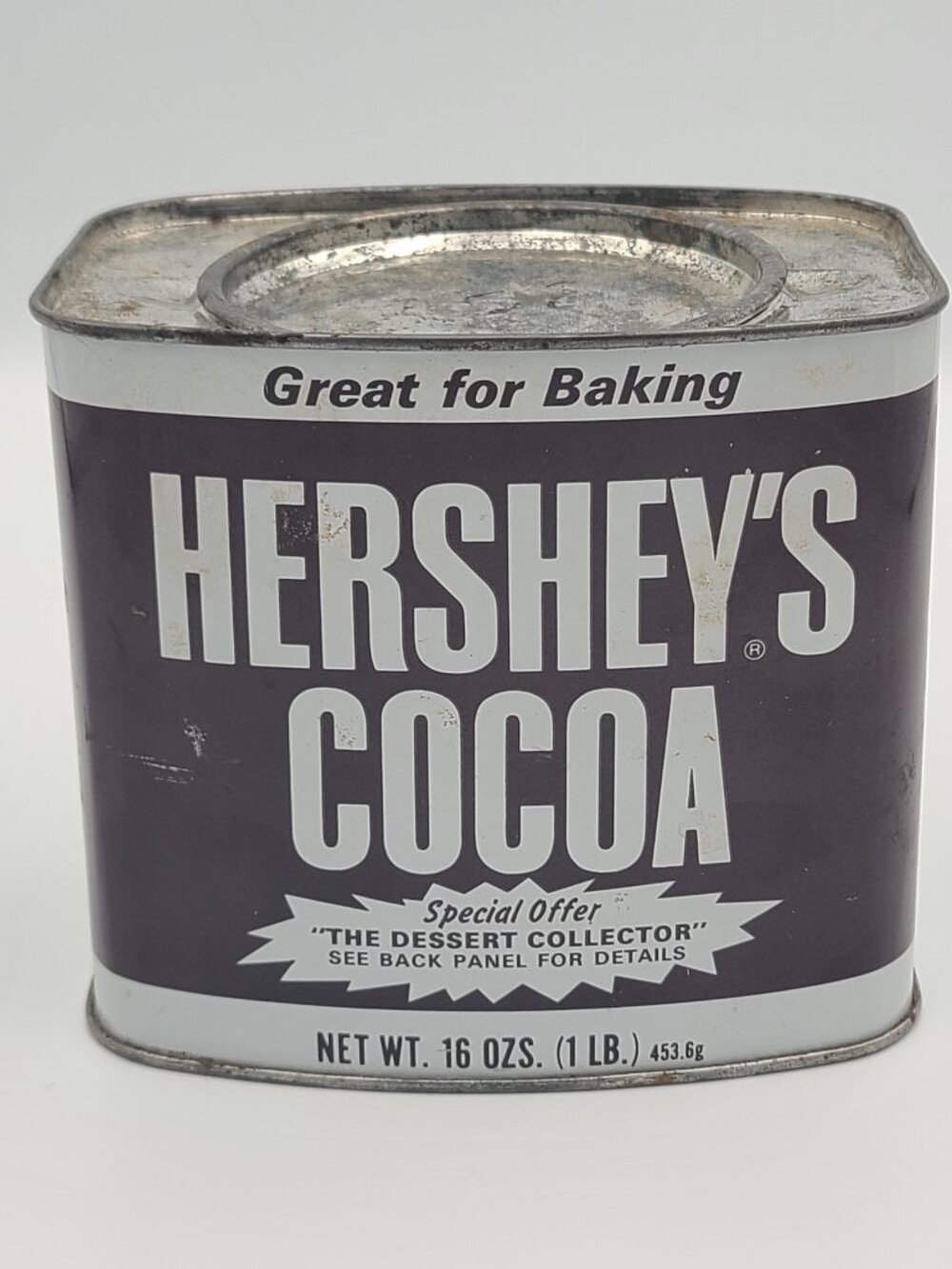 Vintage 1970s Hershey's Cocoa 16 oz 1 Lb Tin Can The Dessert Collector Empty